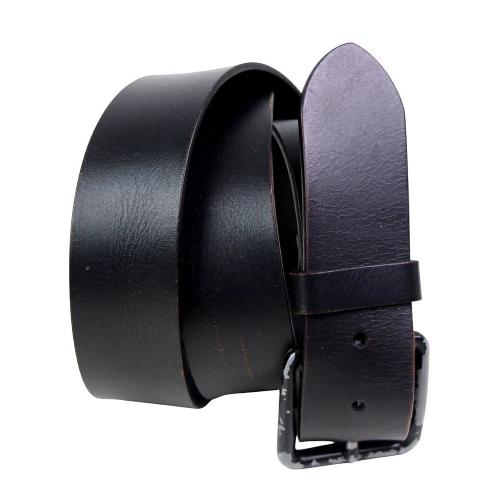 SADDLE BLACK GENUINE LEATHER 1 1/2"Wd CLASSIC CASUAL DRESS MEN'S BELT Sz 40 (A25